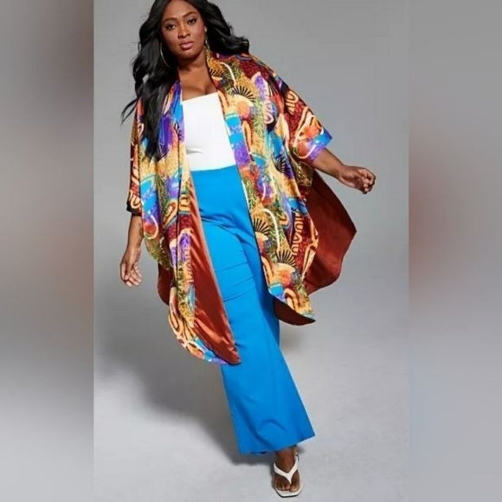 Goo Goo Atkins Bar III Flared Leg Turquoise 70s Pants Pockets Size 2X NWT